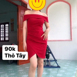 Đầm trễ vai tà đắp chéo