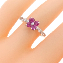 Nhẫn Ruby Hoa K18WG 0.55CT - Hàng hiệu Chính hãng 848202