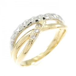 Nhẫn kim cương K18YG/PT900 0.03CT