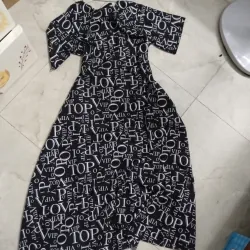 Đầm đi làm, dạo phố size L có dây thắt lưng bằng vải 