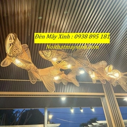 Đèn mây hình cá chính hãng ,đèn decor hình cá,đèn handmade hình cá 494582