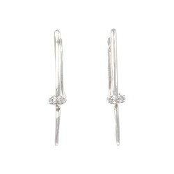 K18WG Bông tai kim cương 0.12CT - Hàng hiệu Chính hãng