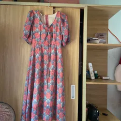 Đầm sự tiệc nữ vải voan hoa văn trẻ trung 1m2 1019236