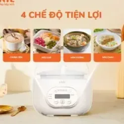 Nồi nấu chậm UNIE USC102W – Thố gốm Ceramic cao cấp, giữ trọn dinh dưỡng! 🍲✨ 716013