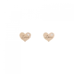 Bông tai kim cương trái tim Ete 0.016CT