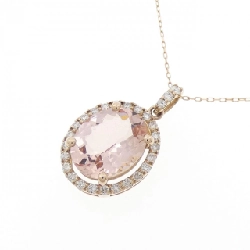 K18PG Morganite Necklace 2.26CT - Hàng hiệu Authentic 862412