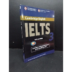 Cambridge English IELTS examination papers with answers 3 mới 80% bẩn bìa, tróc gáy, ố nhẹ, có chữ ký trang đầu, có chữ viết, kèm CD HCM1209 Cambridge Esol HỌC NGOẠI NGỮ Rebooks.vn