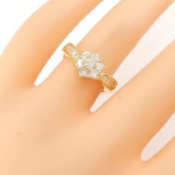 Nhẫn kim cương K18YG hoa 0.71CT 672763