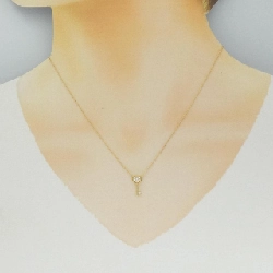 K18YG Mặt Dây Chuyền Hình Tim × Chìa Khóa Đính Kim Cương 0.07CT - Hàng hiệu Chính Hãng 860130