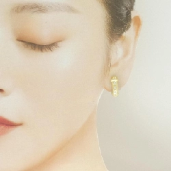 K18YG Bông tai/Khuyên tai Kim cương 0.18CT - Hàng hiệu Chính hãng 866209