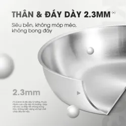 Chảo rán inox liền khối cao cấp KALITE KFP2603 – Hiệu suất bắt từ 98%, size 26cm tiện lợi 572307