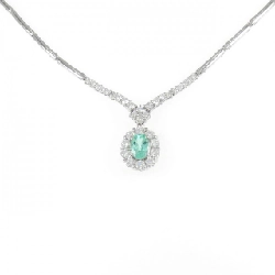K18WG Paraiba Tourmaline Necklace 0.83CT - Hàng hiệu Authentic