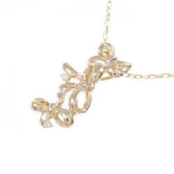 K18PG Dây chuyền kim cương hình ruy băng 0.01CT - Hàng hiệu Chính hãng 863807