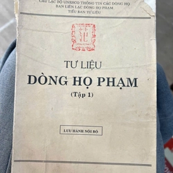 Tư liệu dòng họ Phạm - Tập 1 .8 336249