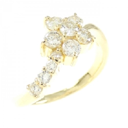 Nhẫn kim cương hoa K18YG 0.53CT