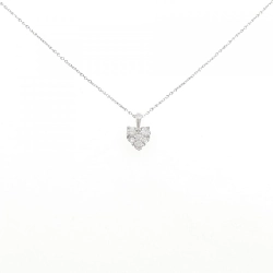 K18WG Dây chuyền kim cương hình trái tim Pavé 0.25CT - Hàng hiệu Chính hãng