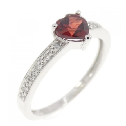 Nhẫn Garnet 750WG hình trái tim