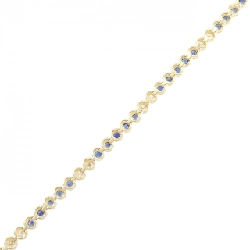 K18YG Sapphire Bracelet 1.56CT - Hàng hiệu Authentic 871716