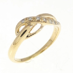 Nhẫn kim cương K18YG 0.07CT