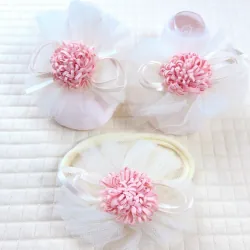 Set tất và băng đô xinh xắn cho bé gái 0-12 tháng  793094