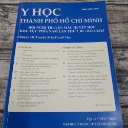 Y Học TpHCM. ĐH Y Dược- Chuyên đề Truyền máu Huyết học số 5 .2013.