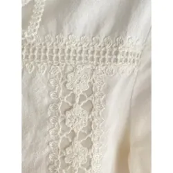 MỚI 99%***ÁO SƠ MI ZARA TRẮNG REN CROPTOP DÀI TAY* REN CÁCH ĐIỆU* TẶNG QUÀ 0Đ FREESHIP 588228