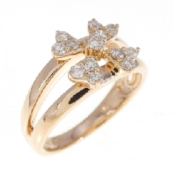 Nhẫn kim cương K18PG hoa 0.30CT