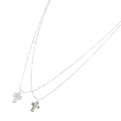 K18WG Dây chuyền kim cương chéo 0.08CT - Hàng hiệu Chính hãng 861377