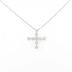 Hàng hiệu Authentic Harry Winston Dây chuyền hình chữ thập mini dạng cặp