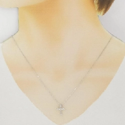 K18WG Dây chuyền kim cương chéo 0.14CT - Hàng hiệu Chính hãng 858548