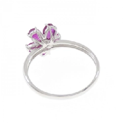 Nhẫn ruby K18WG hoa 669594