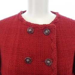 【Đối tượng phiếu giảm giá】Áo khoác không cổ CHANEL 641132