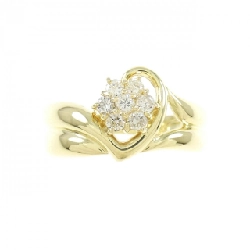 Nhẫn kim cương hoa K18YG 0.18CT 671334