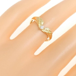 Nhẫn kim cương 750YG cánh 0.05CT 672375