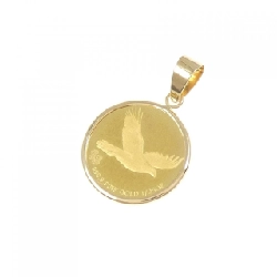 K18YG(枠) Đồng xu Mặt dây chuyền - Hàng hiệu Chính hãng 869235