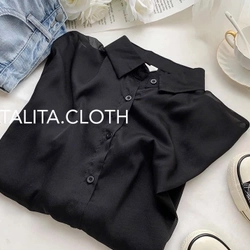 Áo sơ mi khoác ngoài đi biển xẻ hở lưng có dây buộc vải voan mỏng mặc khoác ngoài 509530