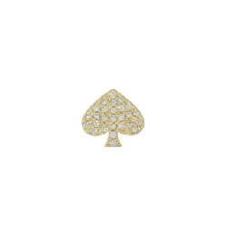 Bông tai Biジュードエム Trái tim Nhãn hiệu Authentic 0.16CT Một bên