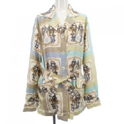 【Vintage】HERMES BRIDES DE GALA Twill Reine. Áo sơ mi