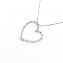 K18WG/750WG Dây chuyền kim cương hình trái tim 0.2CT - Hàng hiệu Chính hãng 859198
