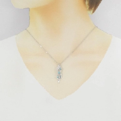 K18WG Paraiba Tourmaline Necklace 0.25CT - Hàng hiệu Authentic 857494