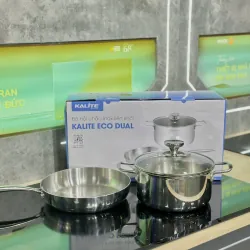 Đợi duyệt Bộ nồi chảo Kalite ECO Dual Inox 304 Bạc 745777
