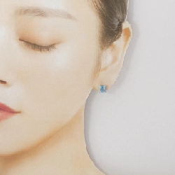 Bông tai 4゜C Blue Topaz - Hàng hiệu Authentic 844980