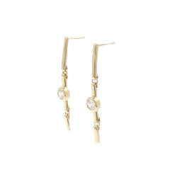 K18YG Bông tai Cubic - Hàng hiệu Chính hãng 867856