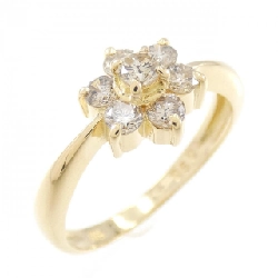 Nhẫn kim cương hoa K18YG 0.50CT