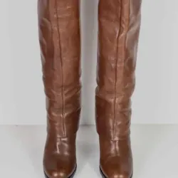 áng boots cao đến dưới gối, chất liệu da thật có độ nhăn tự nhiên 1041836