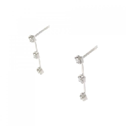 K18WG Bông tai kim cương ba viên 0.08CT - Hàng hiệu Chính hãng 863874