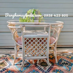 Bàn ghế mây cà phê 600693