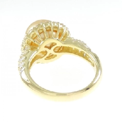 Nhẫn ngọc trai trắng K18YG 10.5mm 671238