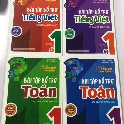 Combo 4 cuốn bổ trợ toán, tiếng việt 1 , cơ bản và nâng cao