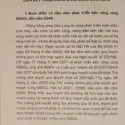 Khuyến nghị chính sách phát triển bền vững ĐBSCL (còn mới 95%) 790991